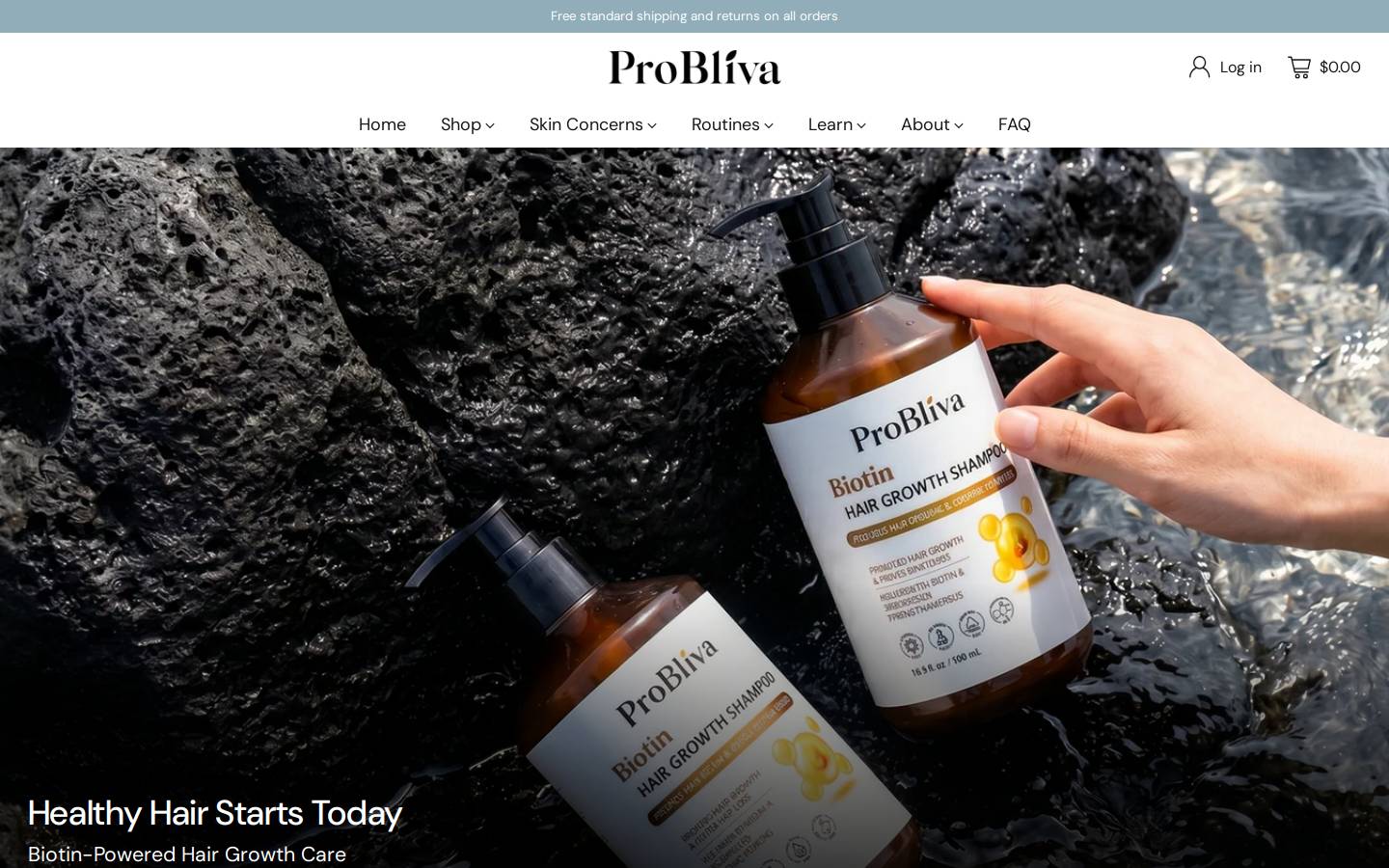 problivabeauty.com homepage screenshot
