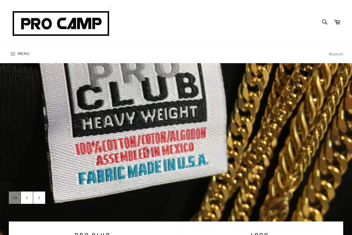 procamp.co.nz homepage screenshot