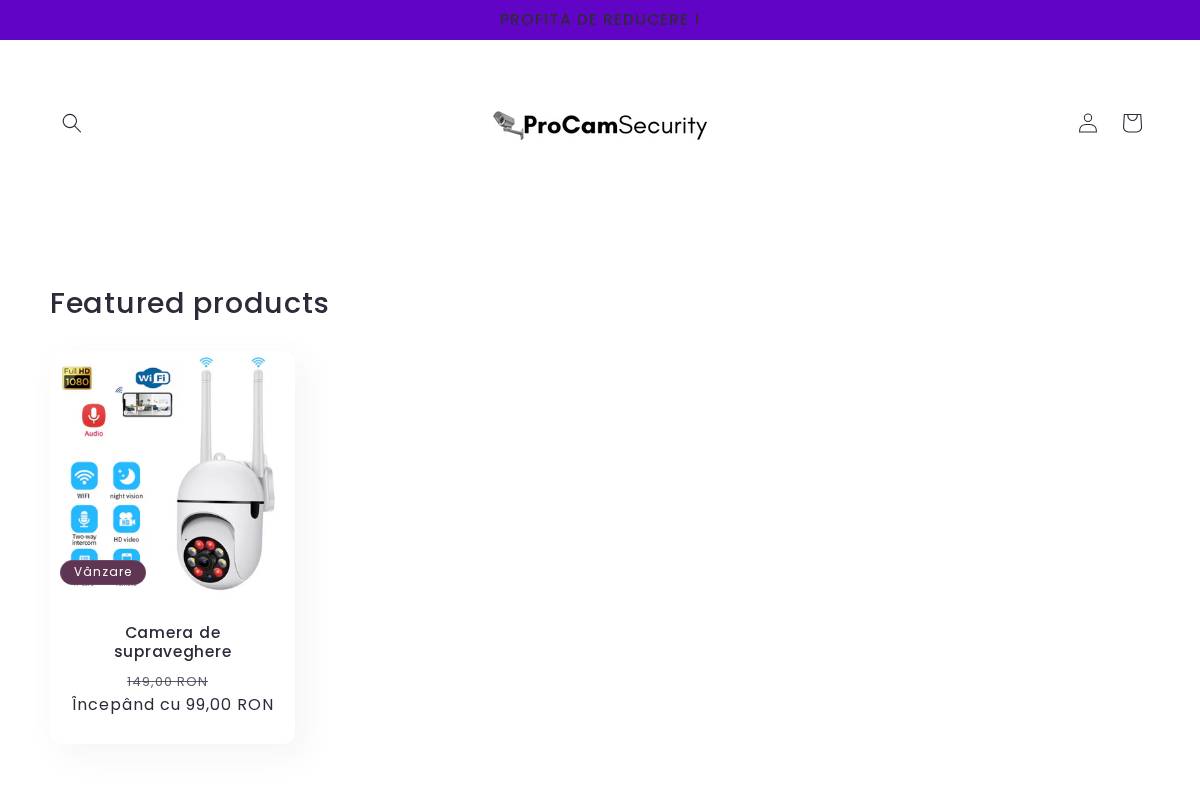 procamsecurity.ro homepage screenshot