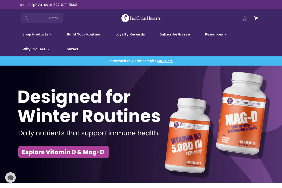 ProCare Health homepage screenshot