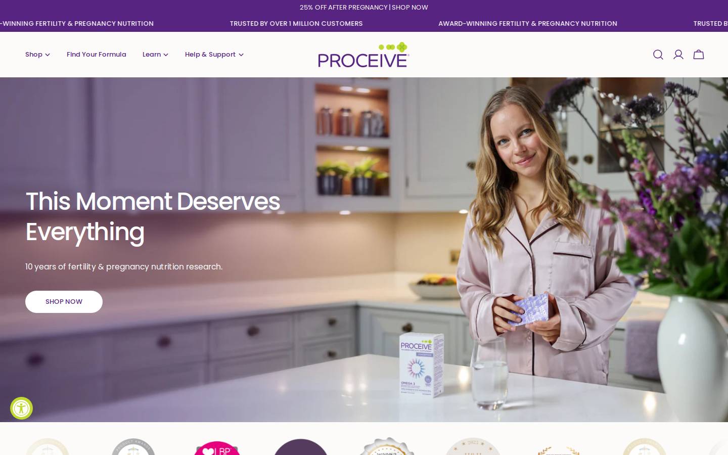 Proceive homepage screenshot