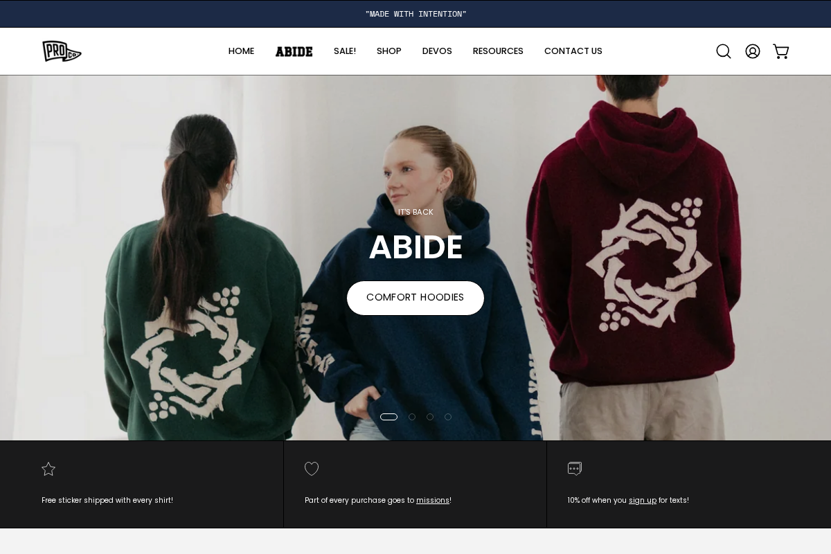 Proclamation Coalition homepage screenshot