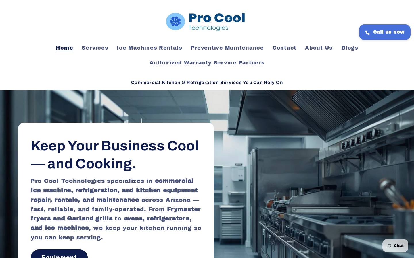 procooltechnologies.com homepage screenshot