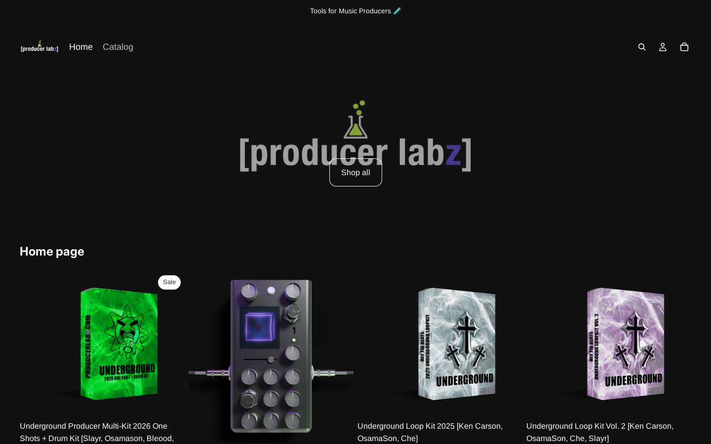 producerlabz.com homepage screenshot