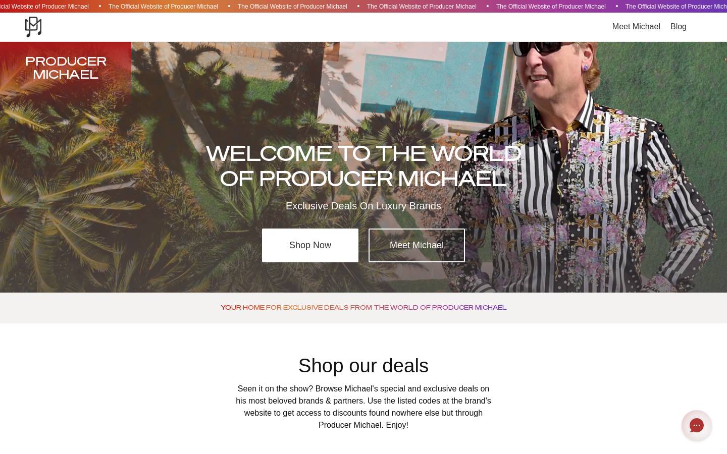 producermichael.com homepage screenshot
