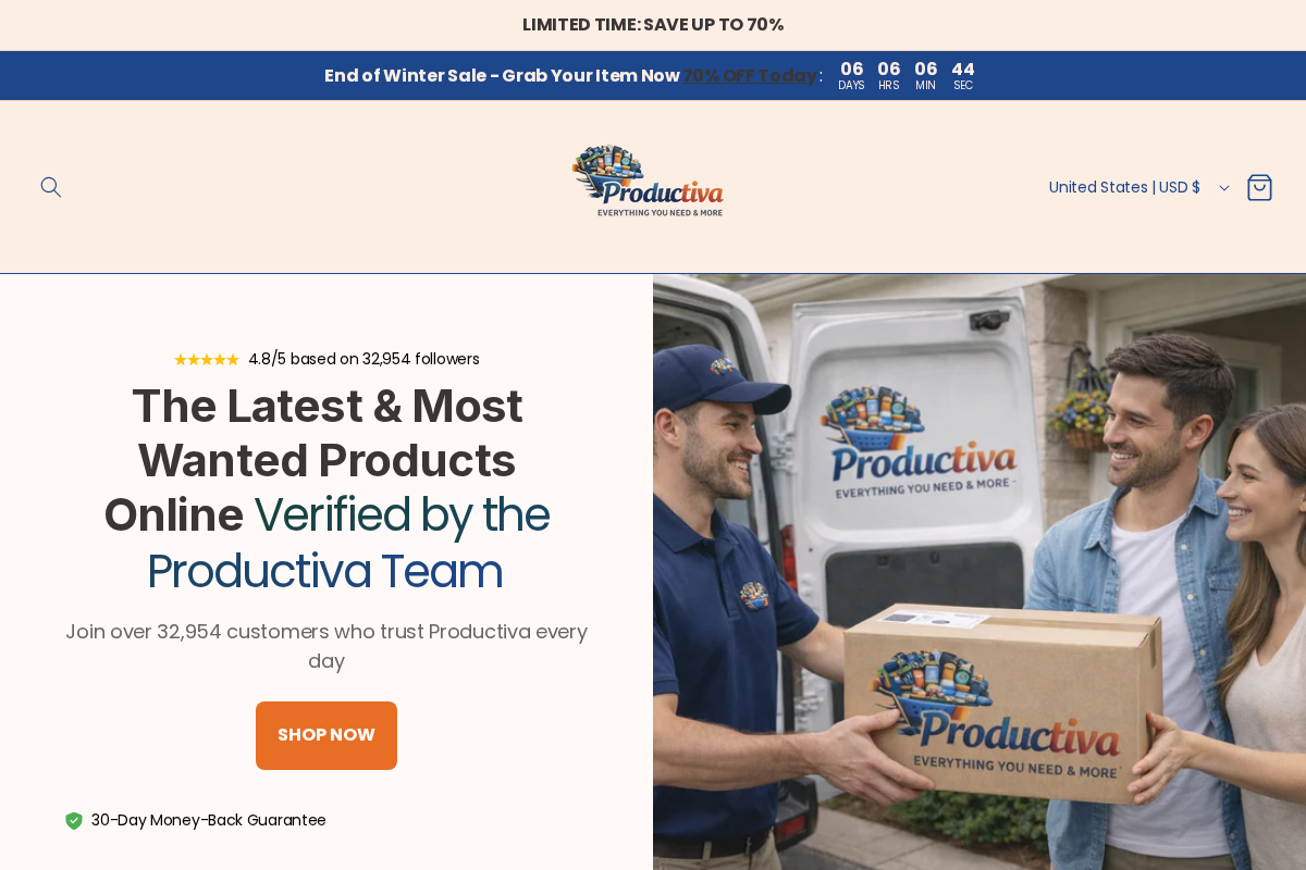 Productiva homepage screenshot