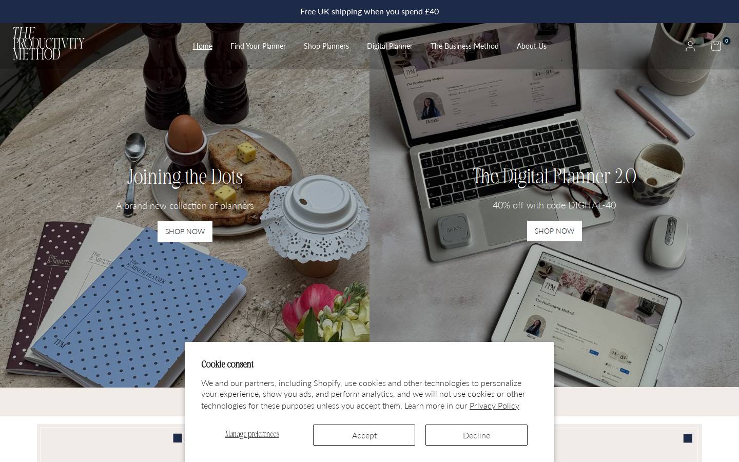 The Productivity Method homepage screenshot