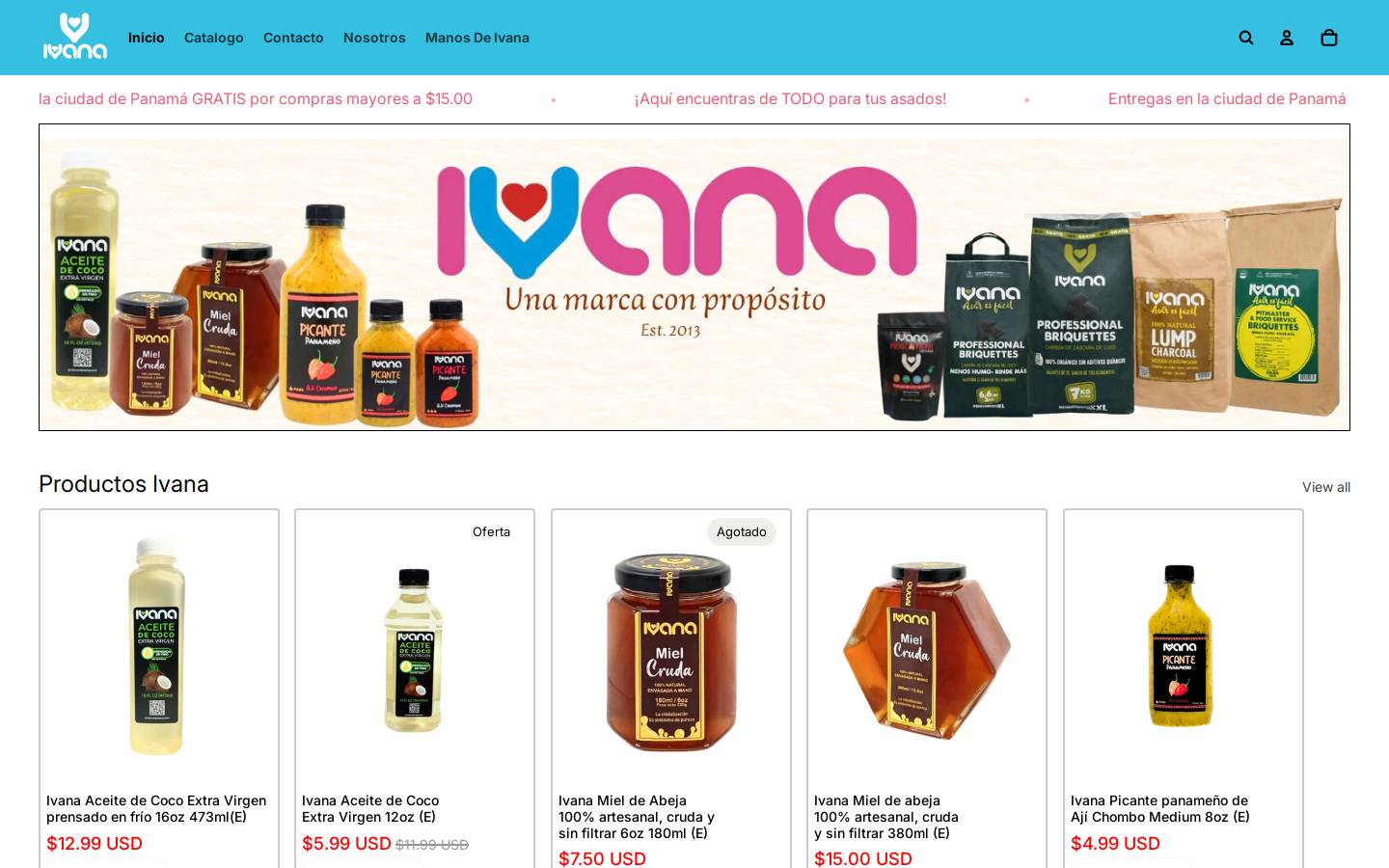 productosivana.com homepage screenshot
