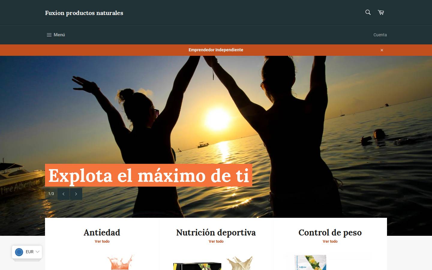 productosnaturalesnutraceuticos.com homepage screenshot