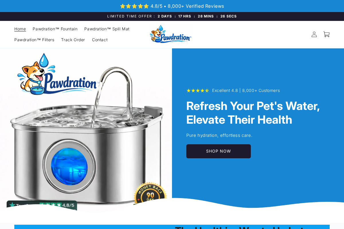 Products Global homepage screenshot