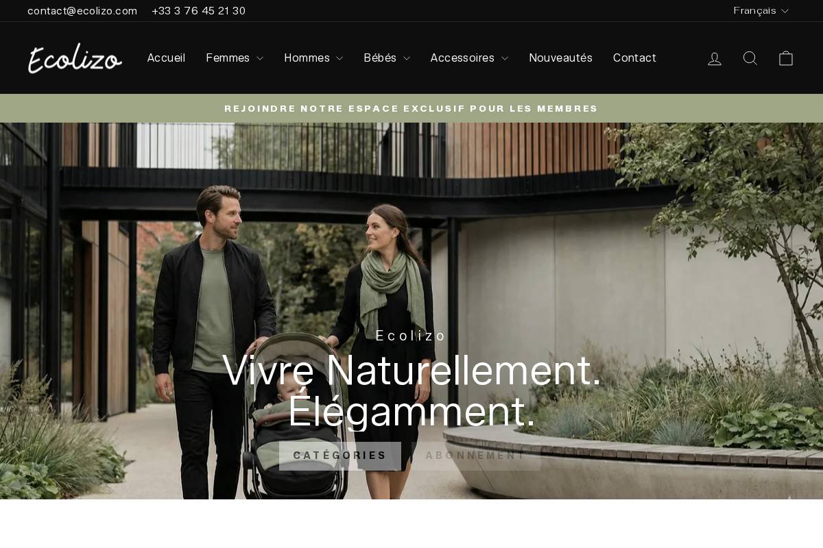 produits.ecolizo.com homepage screenshot