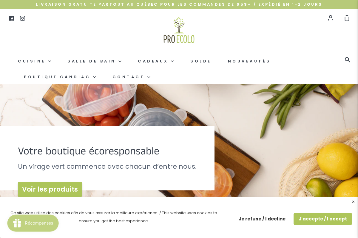 ProEcolo homepage screenshot