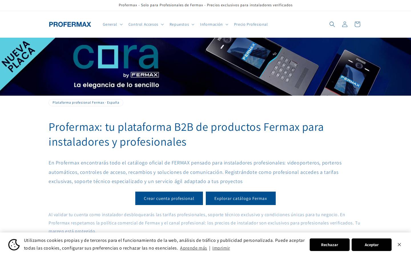 profermax.com homepage screenshot