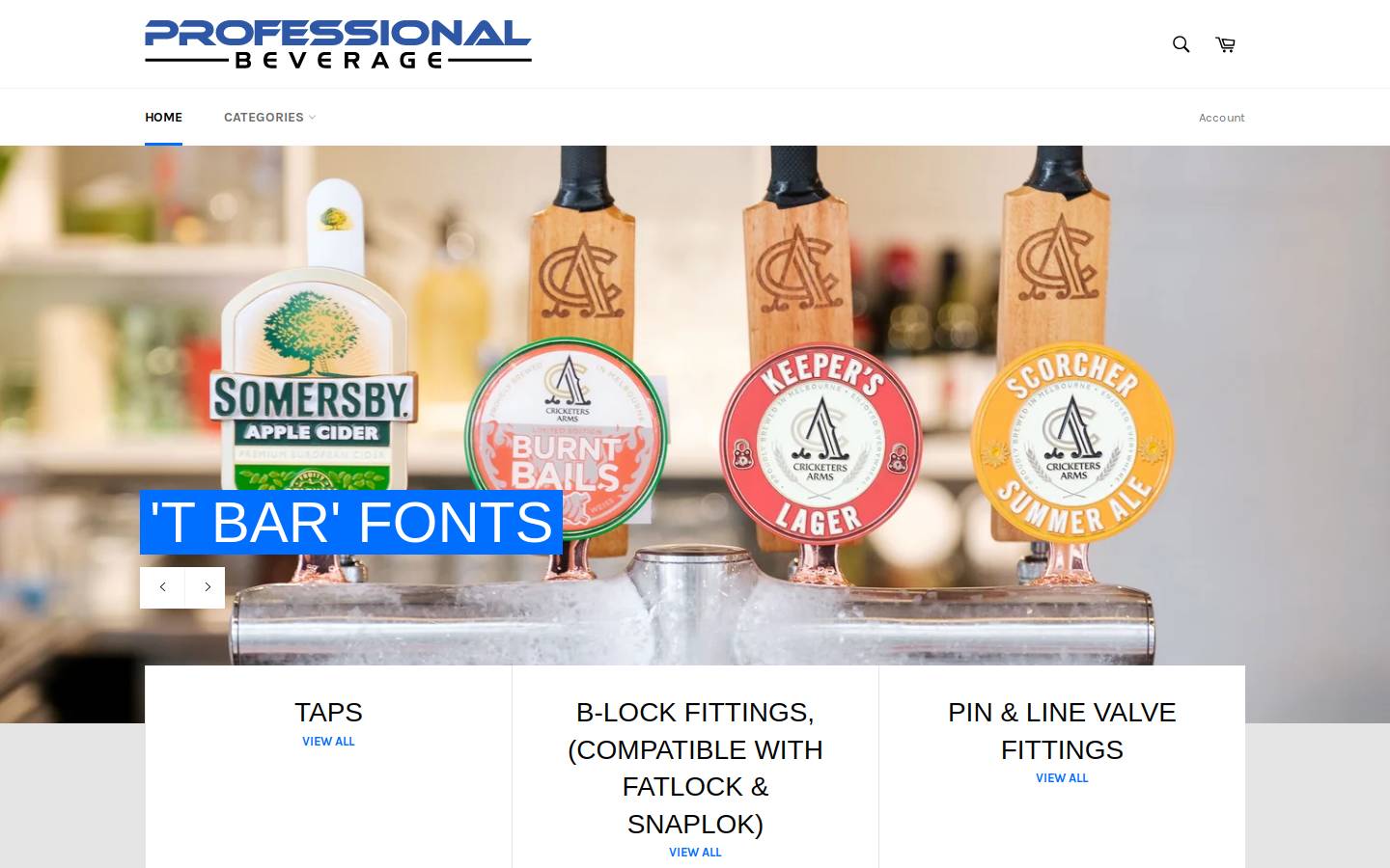 professionalbeverage.com.au homepage screenshot