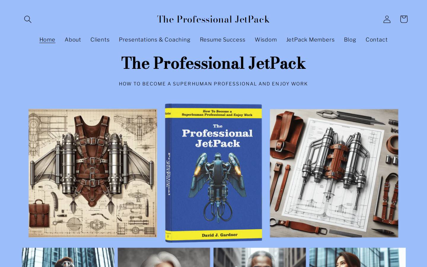 professionaljetpack.com homepage screenshot