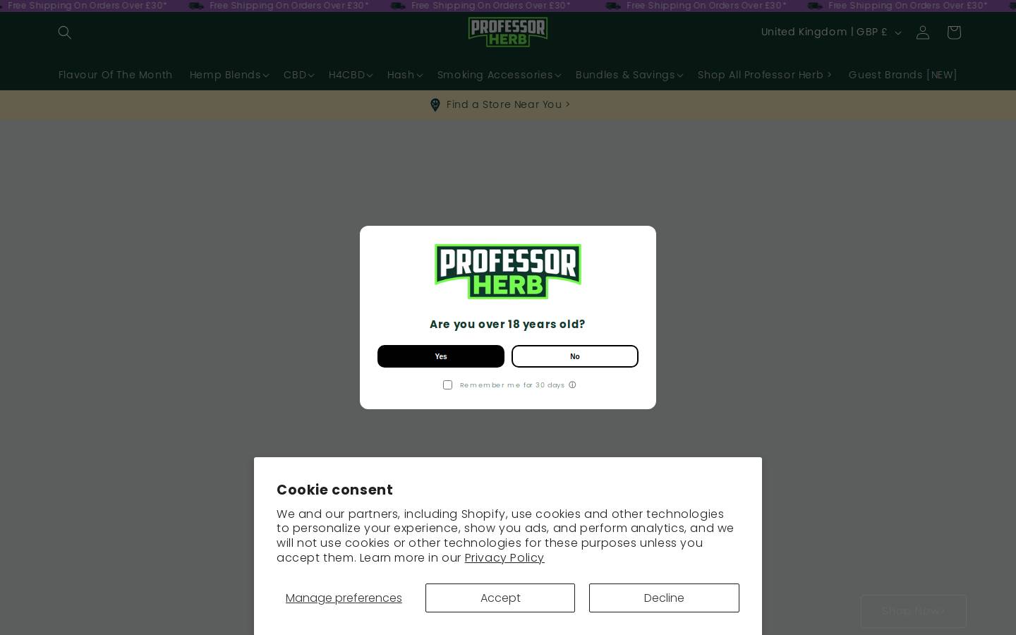 professorherb.org homepage screenshot