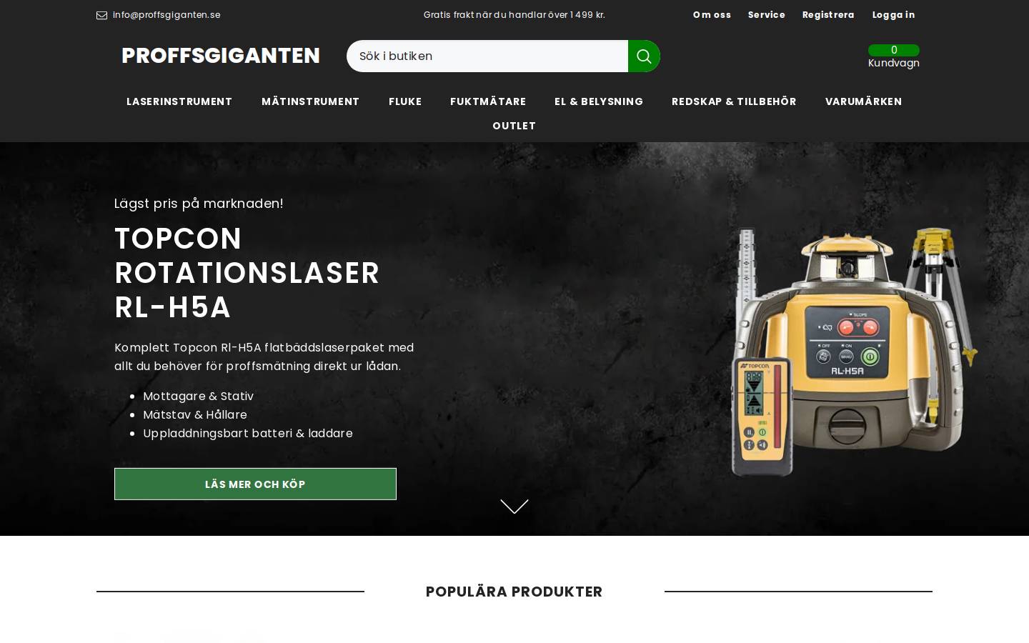 Proffsgiganten homepage screenshot