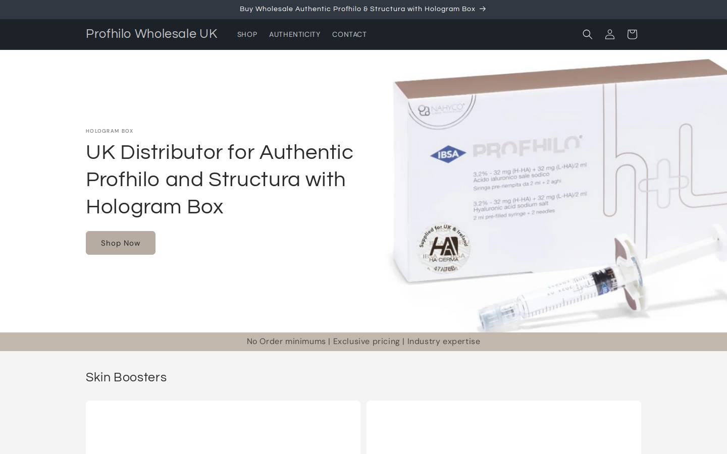 profhilo-uk.com homepage screenshot