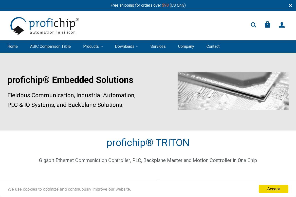 profichip USA, Inc. homepage screenshot