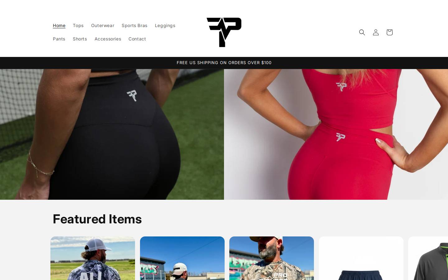 profitnessapparel.com homepage screenshot