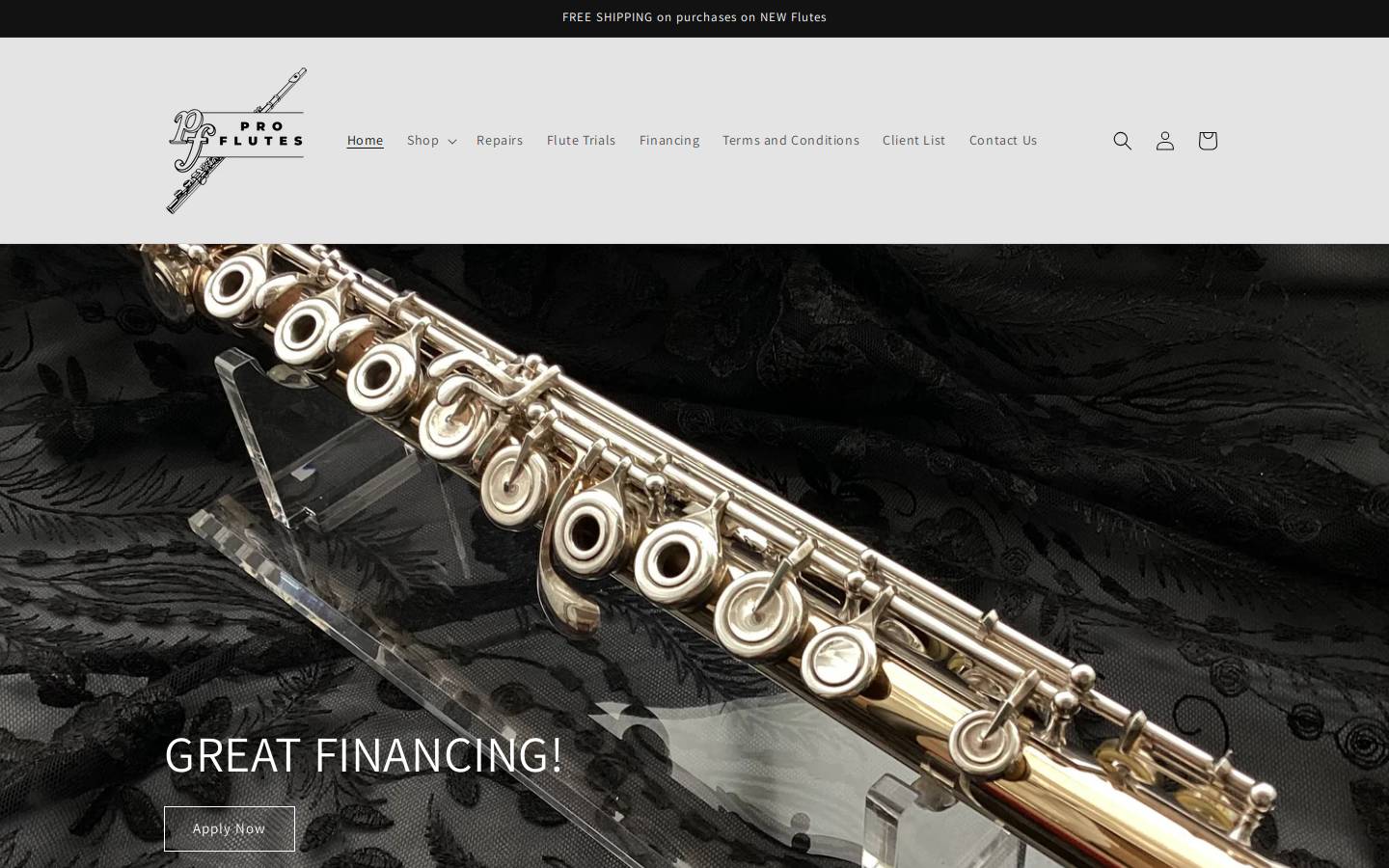 proflutes.com homepage screenshot