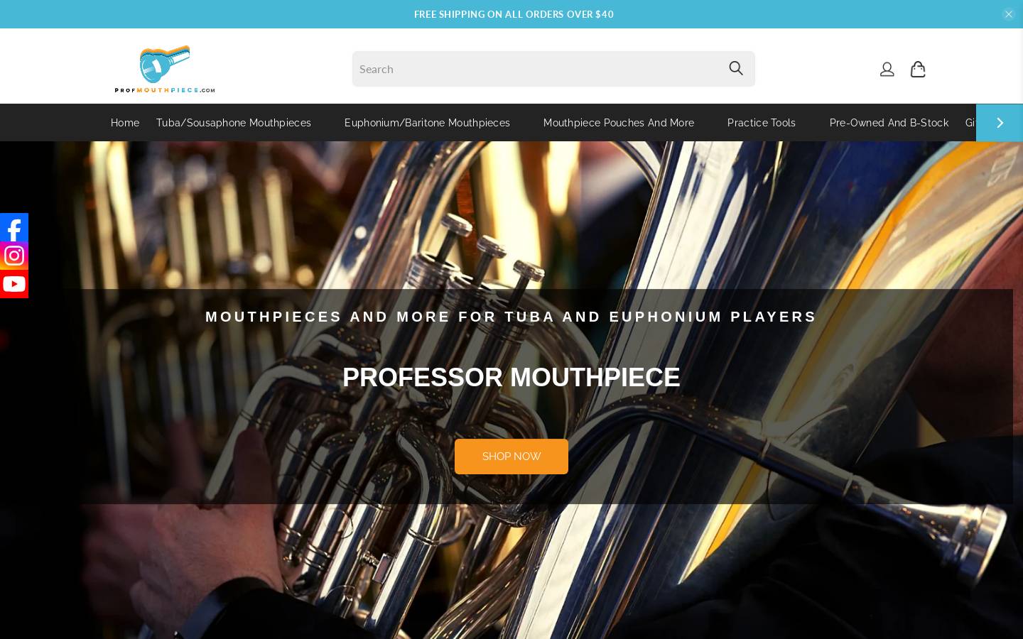 profmouthpiece.com homepage screenshot