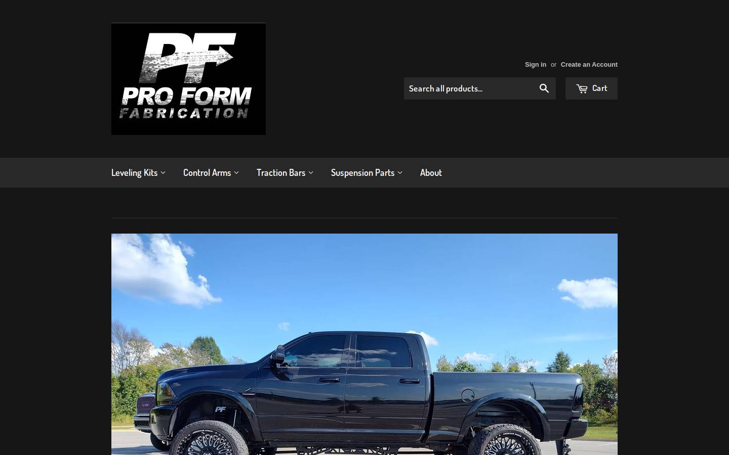 proformfab.com homepage screenshot