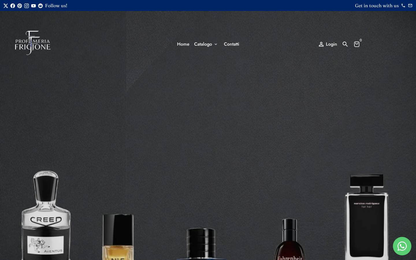 profumeriafrigione.com homepage screenshot