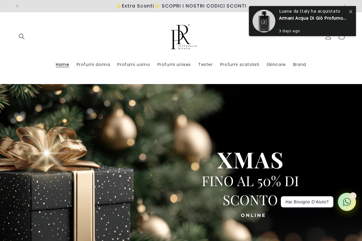 Profumeriarivalta homepage screenshot