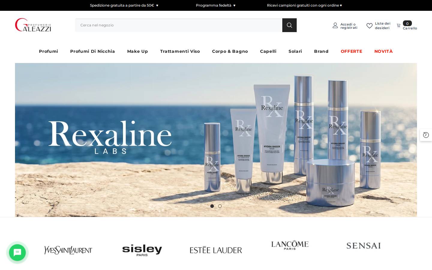 profumeriegaleazzi.it homepage screenshot
