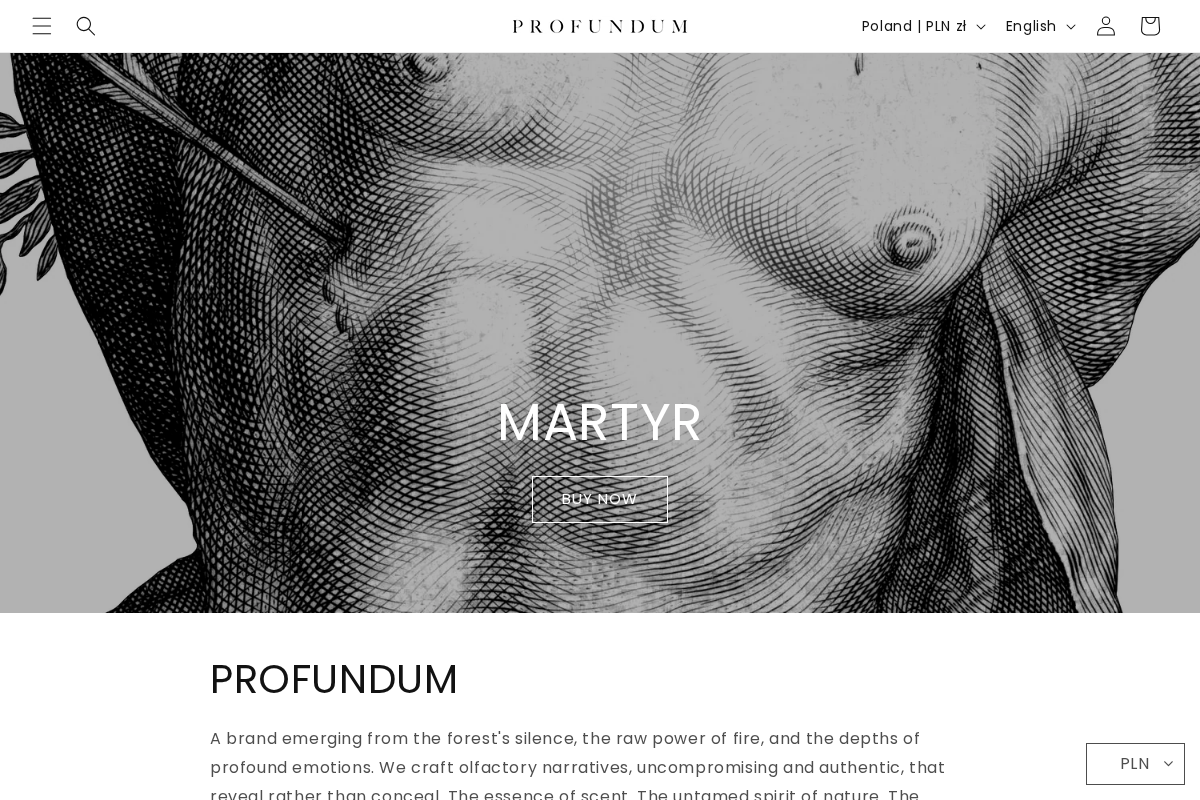 Profundum homepage screenshot