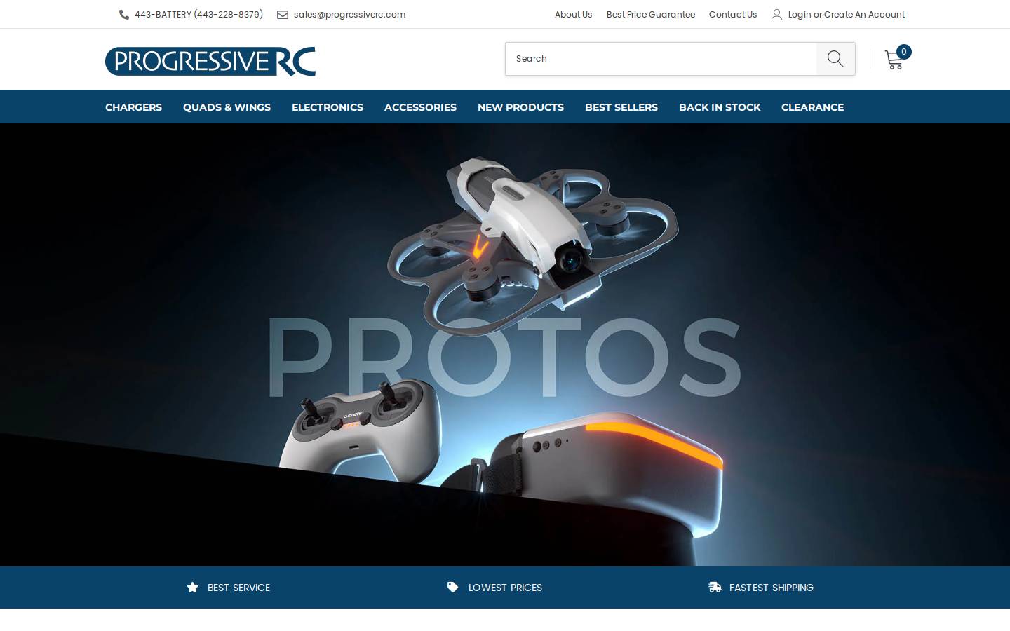 ProgressiveRC homepage screenshot