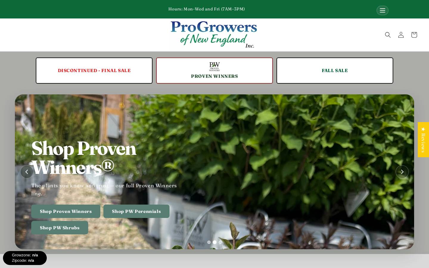 progrowersne.com homepage screenshot