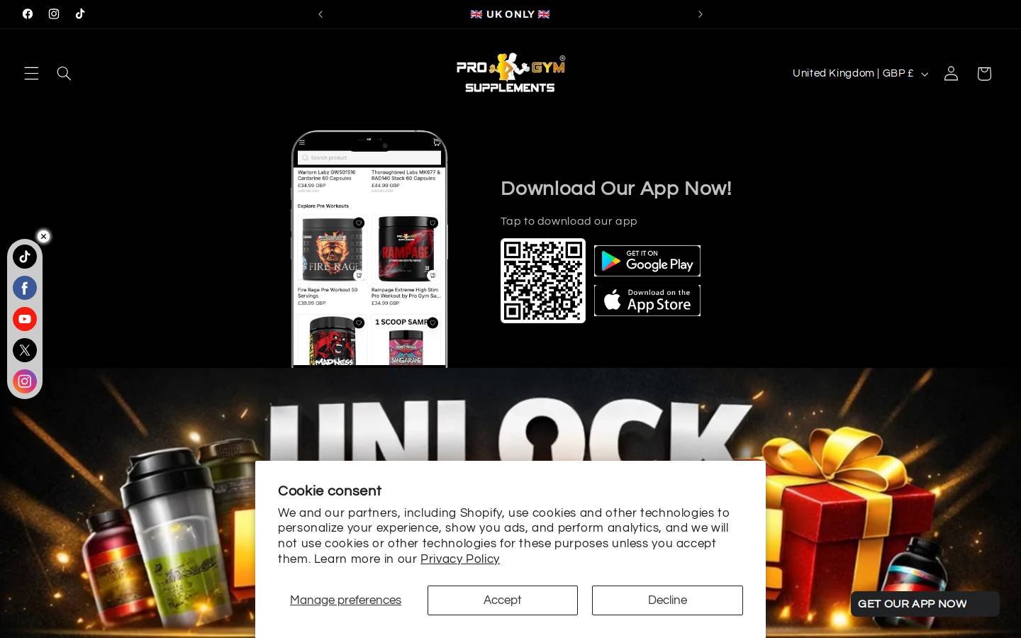 progymsupps.com homepage screenshot