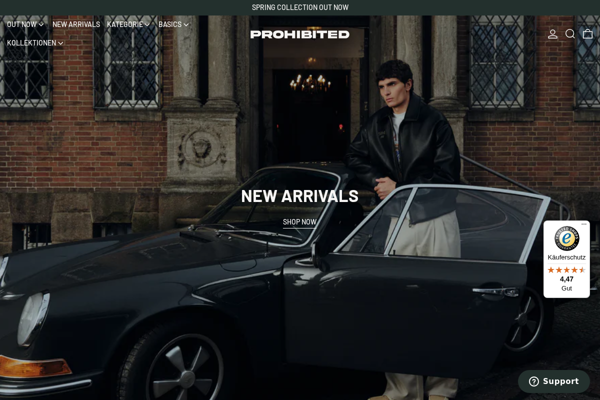 Prohibited homepage screenshot