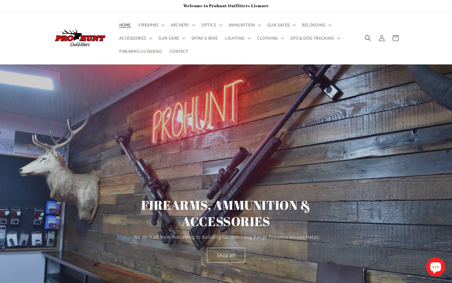 prohunt.com.au homepage screenshot