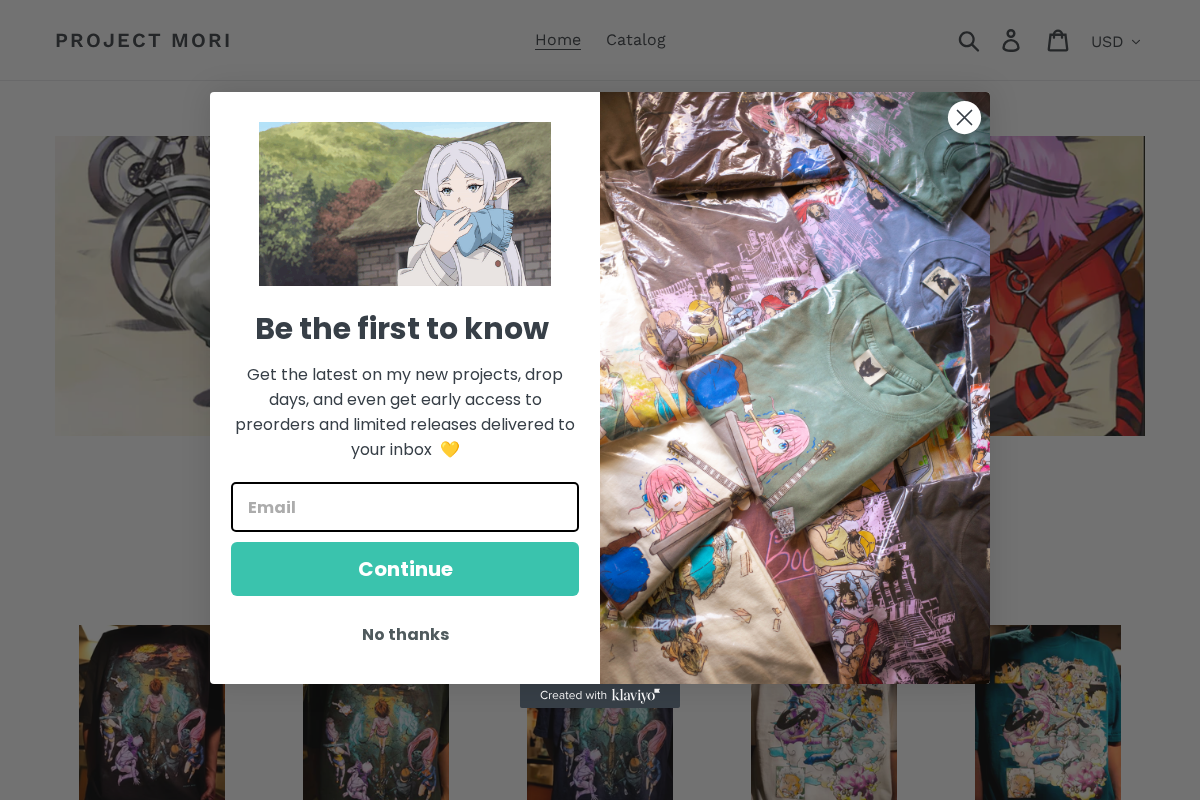 Project Mori homepage screenshot