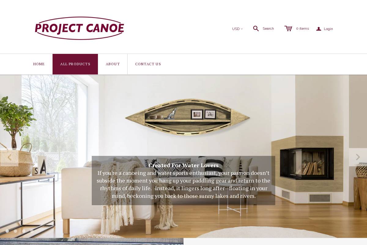 projectcanoe.com homepage screenshot