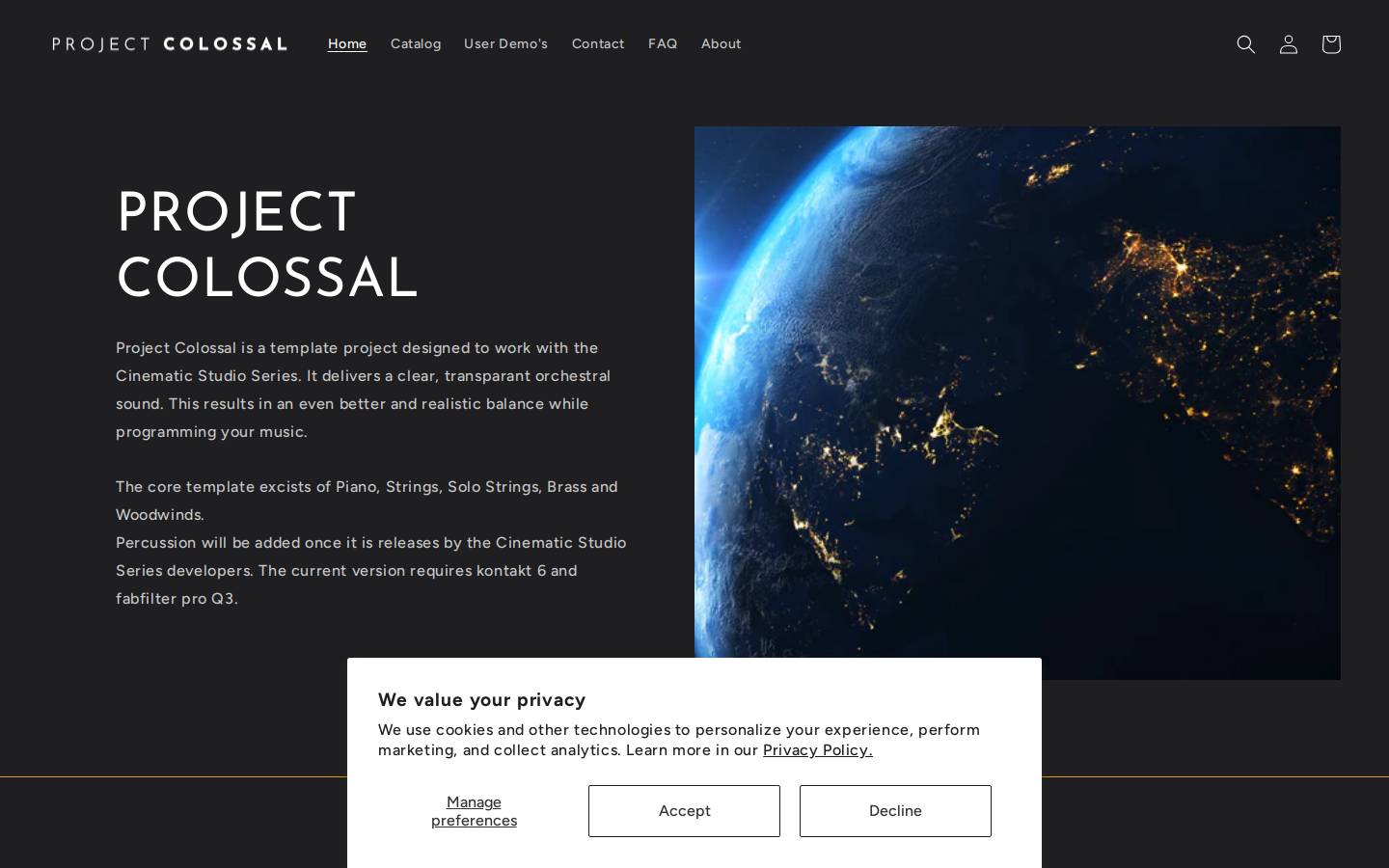 projectcolossal.com homepage screenshot
