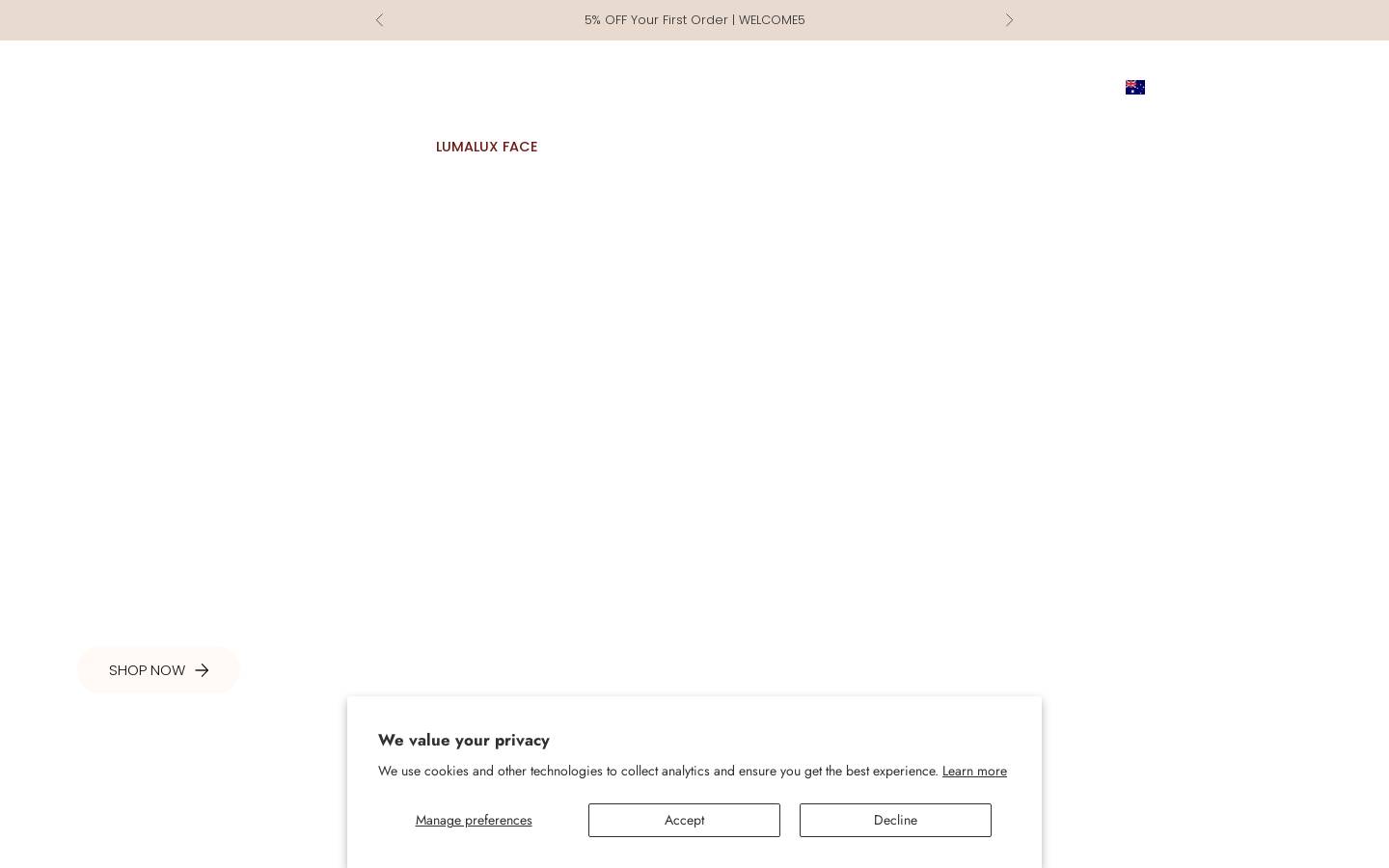 Project E Beauty homepage screenshot