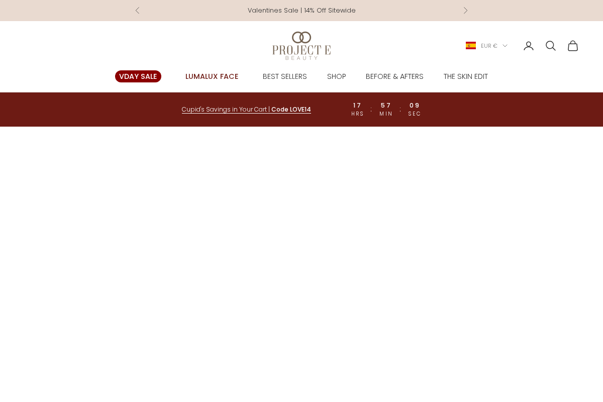 Project E Beauty homepage screenshot