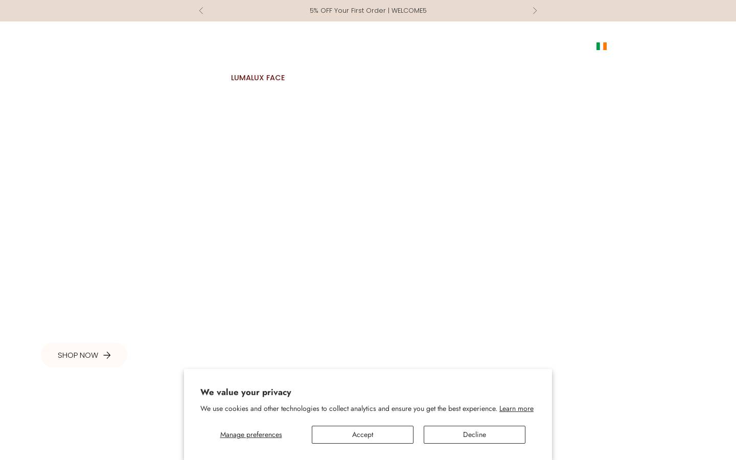 Project E Beauty homepage screenshot