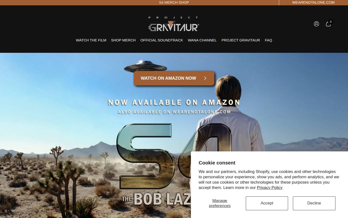 projectgravitaur.com homepage screenshot