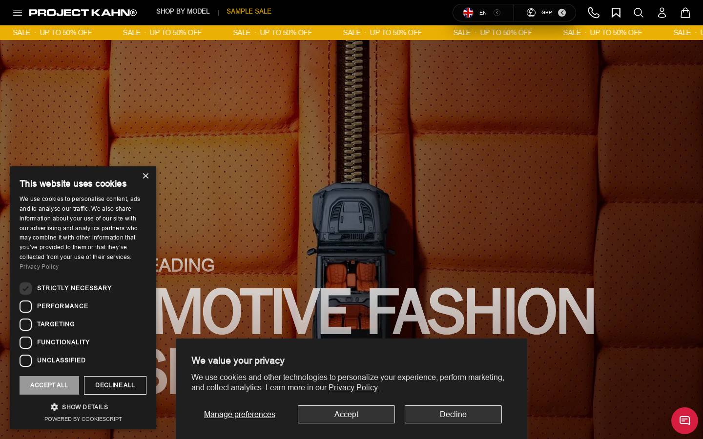 Project Kahn® homepage screenshot