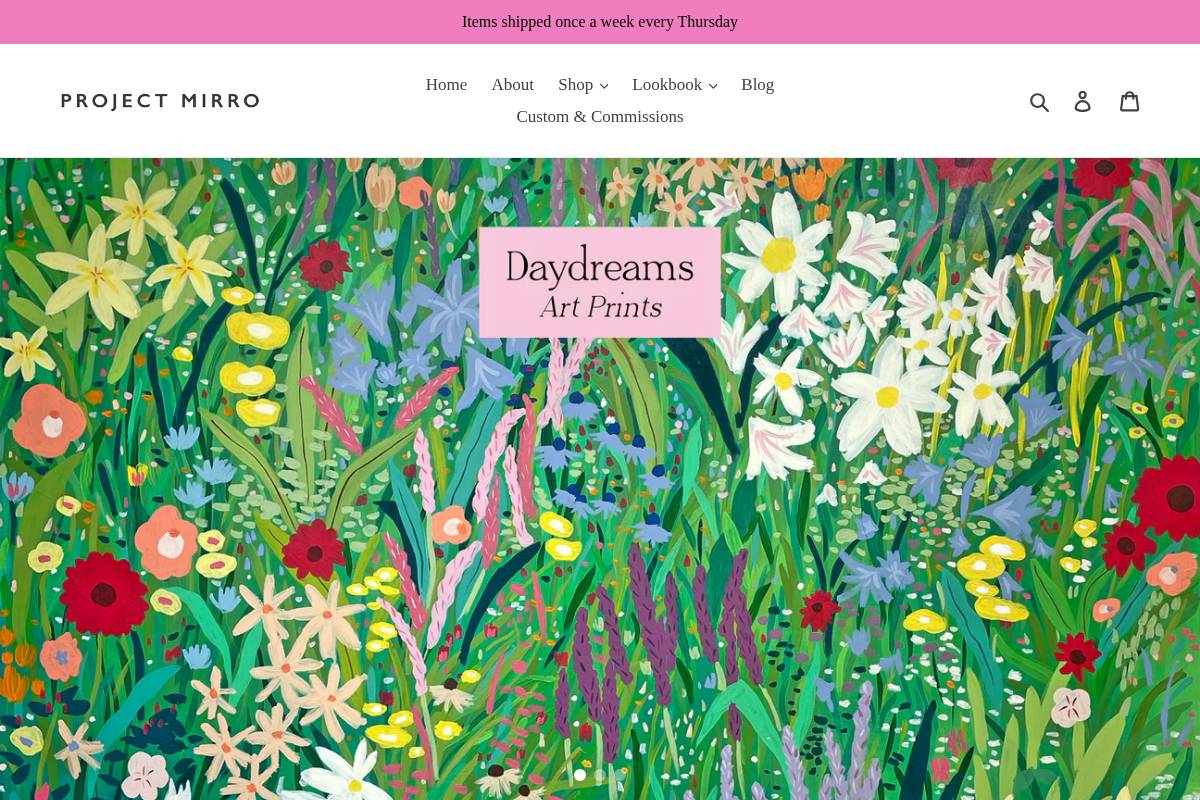 projectmirro.com homepage screenshot