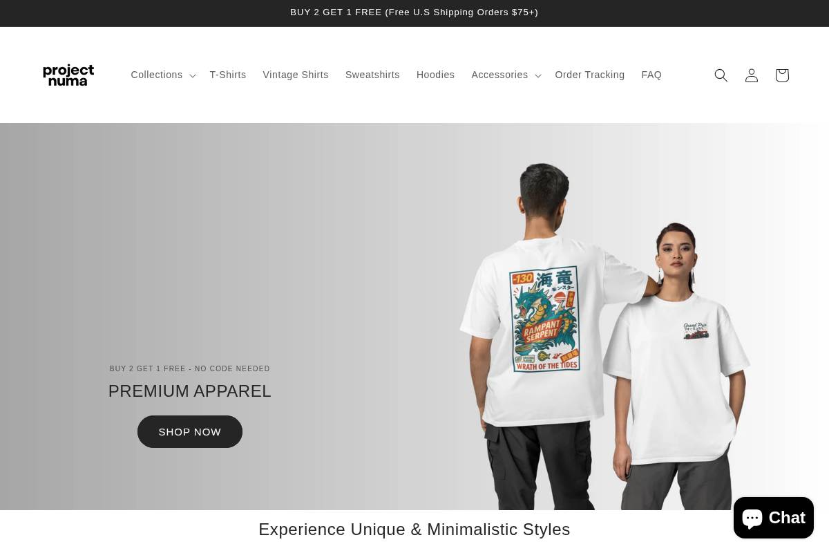 projectnuma.co homepage screenshot