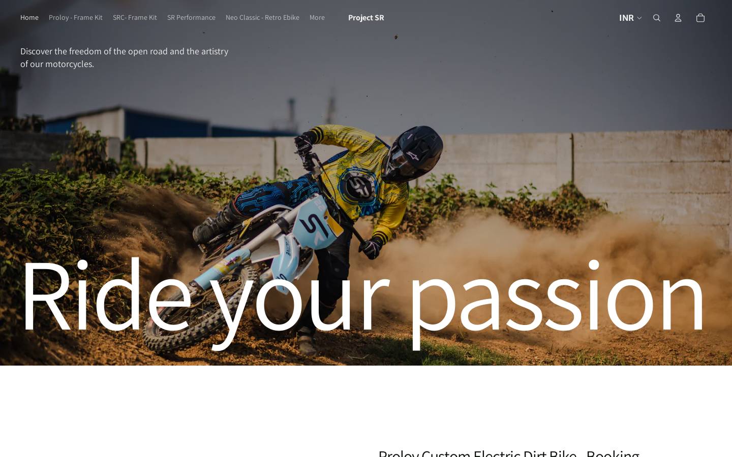 projectsr.in homepage screenshot