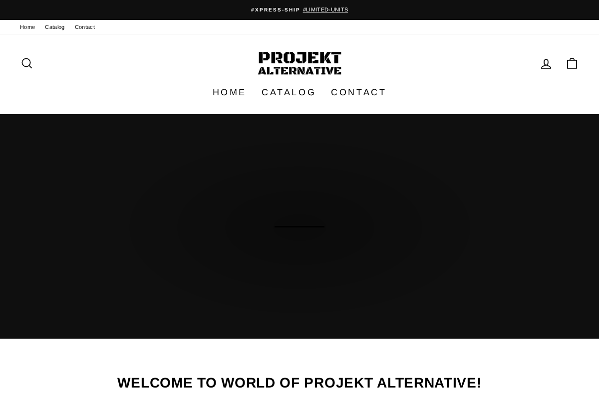 Projekt Alternative homepage screenshot