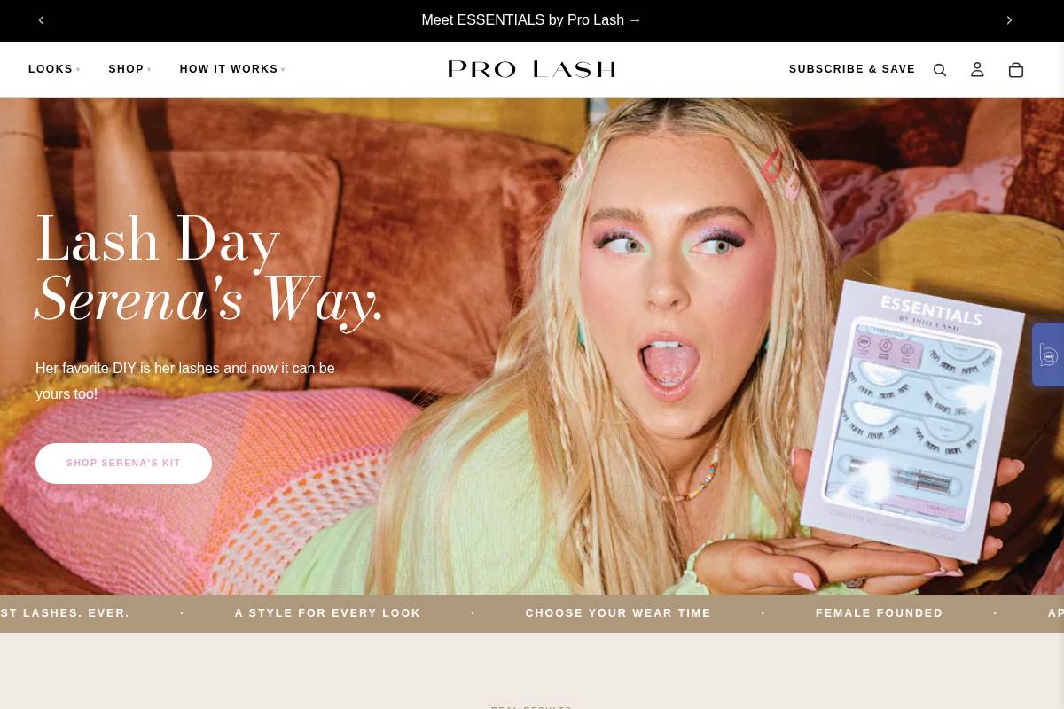 prolash.com homepage screenshot