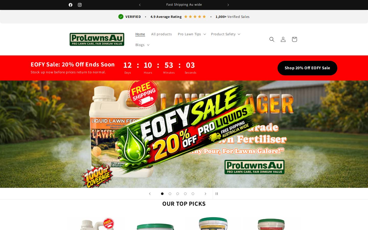 prolawnsau.com homepage screenshot
